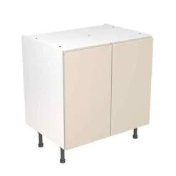 Kitchen Kit J-Pull 800mm Base Cabinet - Ultra Matt - Cashmere - Flatpacked - FKKJ0636