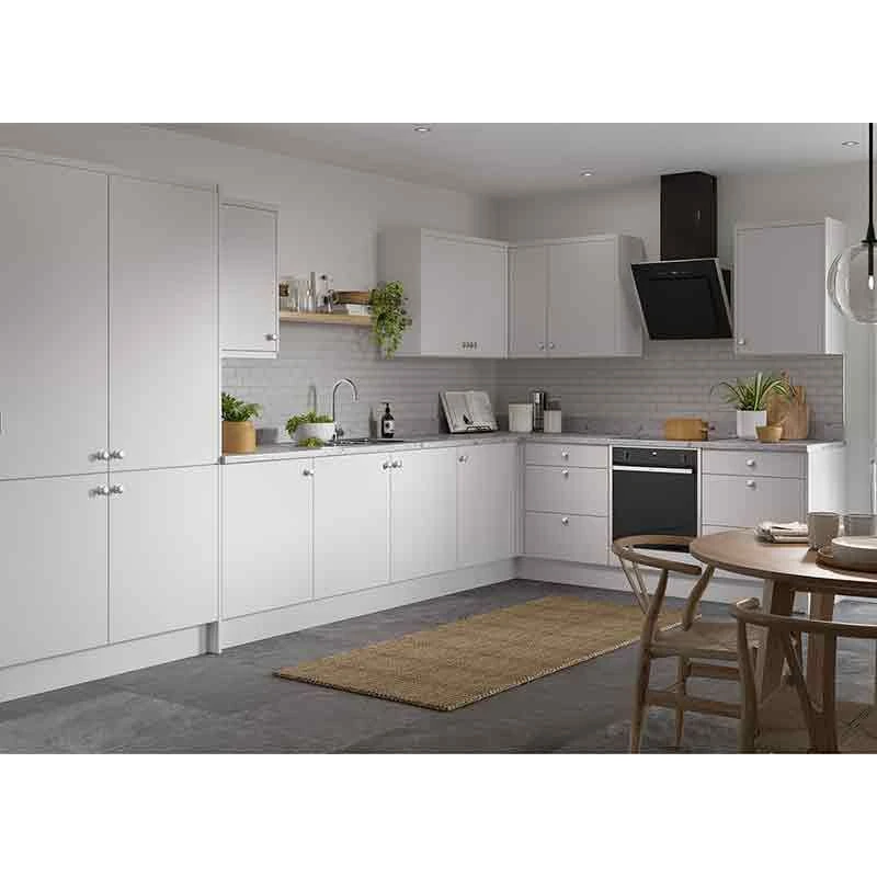 Kitchen Kit J-Pull 1000mm Wall Cabinet - Ultra Matt - Light Grey - Flatpacked - FKKJ0715 2 Kitchen Kit J-Pull 1000mm Wall Cabinet - Ultra Matt - Light Grey - Flatpacked - FKKJ0715 - Image 2