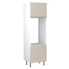 Kitchen Kit J-Pull 600mm Tall Double Oven Housing - Ultra Matt - Light Grey - Flatpacked - FKKJ0721