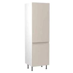 Kitchen Kit J-Pull 600mm Tall Larder Cabinet - Ultra Matt - Light Grey - Flatpacked - FKKJ0734