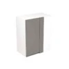 Kitchen Kit J-Pull 600mm Blind Corner Wall Cabinet - Ultra Matt - Dust Grey - Flatpacked - FKKJ0816
