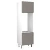 Kitchen Kit J-Pull 600mm Tall Double Oven Housing - Ultra Matt - Dust Grey - Flatpacked - FKKJ0821
