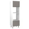 Kitchen Kit J-Pull 600mm Tall Oven & Microwave Housing - Ultra Matt - Dust Grey - Flatpacked - FKKJ0832