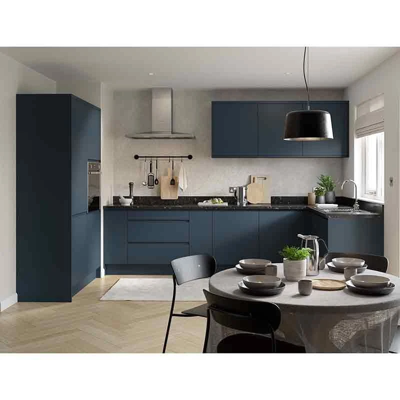 Kitchen Kit J-Pull 400mm Wall Cabinet - Ultra Matt - Indigo Blue - Flatpacked - FKKJ1312 2 Kitchen Kit J-Pull 400mm Wall Cabinet - Ultra Matt - Indigo Blue - Flatpacked - FKKJ1312 - Image 2