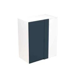 Kitchen Kit J-Pull 600mm Blind Corner Wall Cabinet - Ultra Matt - Indigo Blue - Flatpacked - FKKJ1316