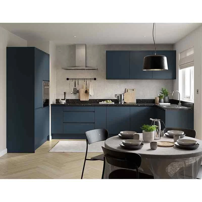 Kitchen Kit J-Pull 600mm Tall Oven & Microwave Housing - Ultra Matt - Indigo Blue - Flatpacked - FKKJ1332 2 Kitchen Kit J-Pull 600mm Tall Oven & Microwave Housing - Ultra Matt - Indigo Blue - Flatpacked - FKKJ1332 - Image 2
