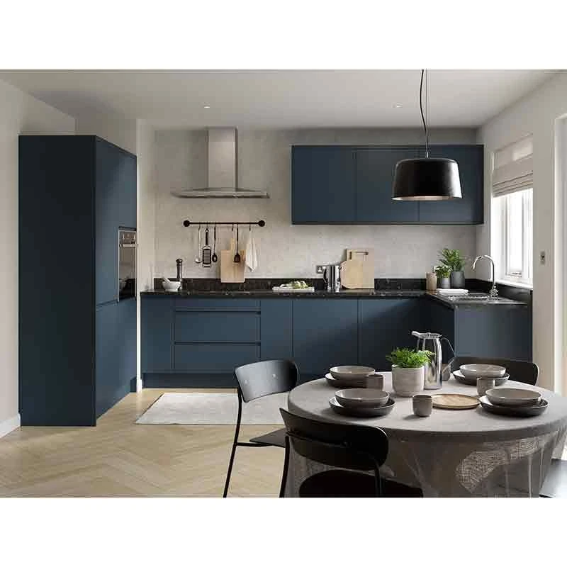 Kitchen Kit J-Pull 600mm Sink/Hob Cabinet - Ultra Matt - Indigo Blue - Flatpacked - FKKJ1335 2 Kitchen Kit J-Pull 600mm Sink/Hob Cabinet - Ultra Matt - Indigo Blue - Flatpacked - FKKJ1335 - Image 2