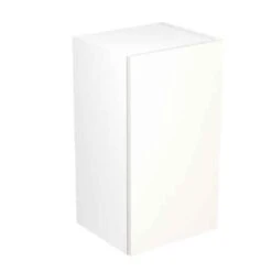 Kitchen Kit Value Slab 400mm Wall Cabinet - Standard Matt - White - Flatpacked - FKKM1012