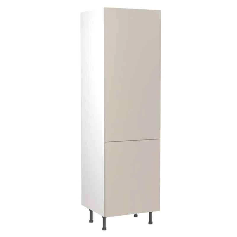 Kitchen Kit Value Slab 600mm Tall 70/30 Fridge/Freezer Housing - Standard Matt - Light Grey - Flatpacked - FKKM1222 1 Kitchen Kit Value Slab 600mm Tall 70/30 Fridge/Freezer Housing - Standard Matt - Light Grey - Flatpacked - FKKM1222