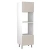Kitchen Kit Value Slab 600mm Tall Oven & Microwave Housing - Standard Matt - Light Grey - Flatpacked - FKKM1232