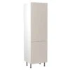 Kitchen Kit Value Slab 600mm Tall Larder Cabinet - Standard Matt - Light Grey - Flatpacked - FKKM1234