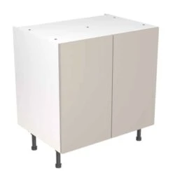 Kitchen Kit Value Slab 800mm Base Cabinet - Standard Matt - Light Grey - Flatpacked - FKKM1236