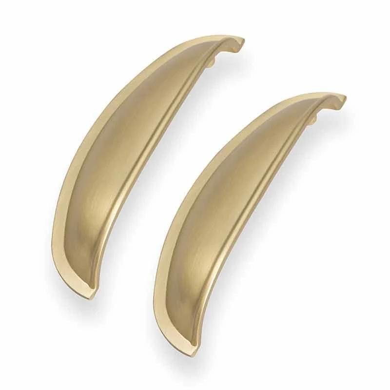 Kitchen Kit 94 Windsor Shell Kitchen Cabinet Handles - Pack Of 2 - Brass - KKHAND10 1 Kitchen Kit 94 Windsor Shell Kitchen Cabinet Handles - Pack Of 2 - Brass - KKHAND10