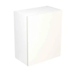 Kitchen Kit Rigid Slab 600mm Wall Cabinet - Super Gloss - White - Pre-Assembled - RKKF0014