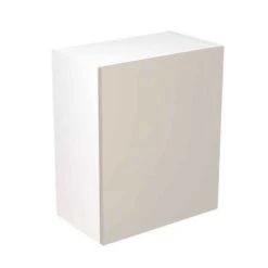 Kitchen Kit Rigid Slab 600mm Wall Cabinet - Super Gloss - Light Grey - Pre-Assembled - RKKF0214