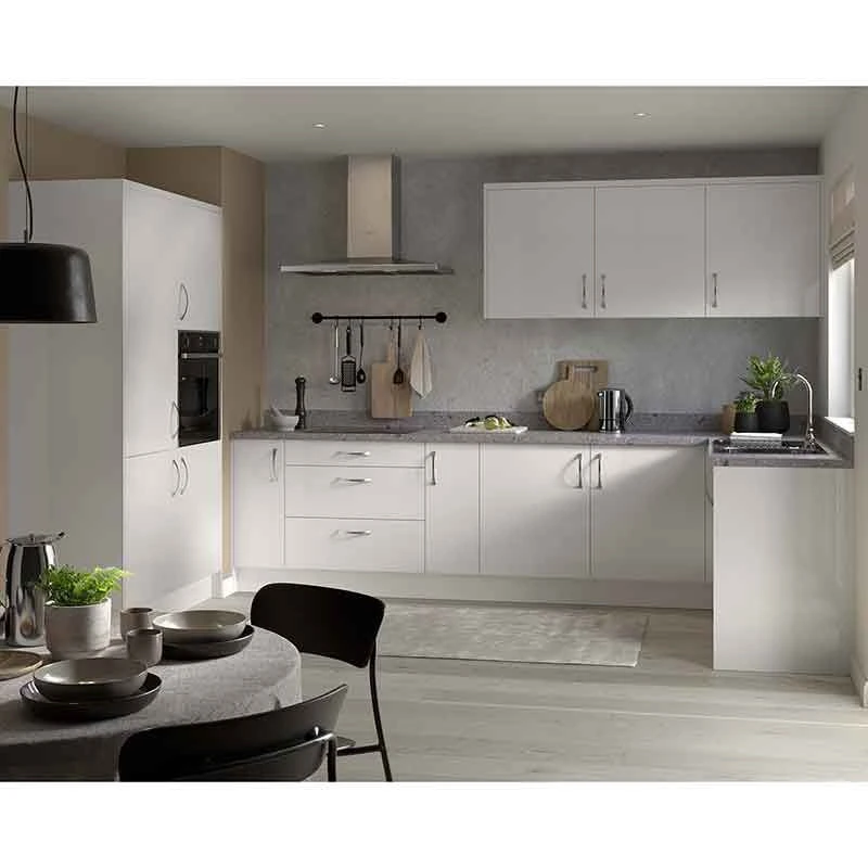 Kitchen Kit Rigid Slab 600mm Wall Cabinet - Super Gloss - Light Grey - Pre-Assembled - RKKF0214 2 Kitchen Kit Rigid Slab 600mm Wall Cabinet - Super Gloss - Light Grey - Pre-Assembled - RKKF0214 - Image 2