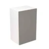 Kitchen Kit Rigid Slab 450mm Wall Cabinet - Super Gloss - Dust Grey - Pre-Assembled - RKKF0340