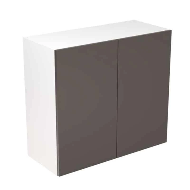 Kitchen Kit Rigid Slab 800mm Wall Cabinet - Super Gloss - Graphite - Pre-Assembled - RKKF0438 1 Kitchen Kit Rigid Slab 800mm Wall Cabinet - Super Gloss - Graphite - Pre-Assembled - RKKF0438