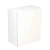 Kitchen Kit Rigid Slab 600mm Wall Cabinet - Ultra Matt - White - Pre-Assembled - RKKF0514