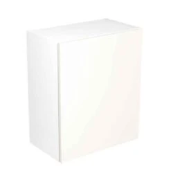 Kitchen Kit Rigid Slab 600mm Wall Cabinet - Ultra Matt - White - Pre-Assembled - RKKF0514