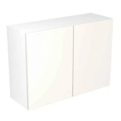 Kitchen Kit Rigid Slab 1000mm Wall Cabinet - Ultra Matt - White - Pre-Assembled - RKKF0515