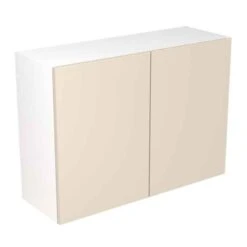Kitchen Kit Rigid Slab 1000mm Wall Cabinet - Ultra Matt - Cashmere - Pre-Assembled - RKKF0615