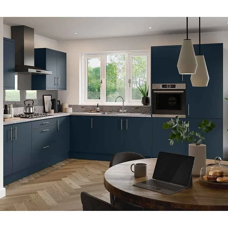 Kitchen Kit Rigid Slab 300mm Wall Cabinet - Ultra Matt - Indigo Blue - Pre-Assembled - RKKF1311 2 Kitchen Kit Rigid Slab 300mm Wall Cabinet - Ultra Matt - Indigo Blue - Pre-Assembled - RKKF1311 - Image 2
