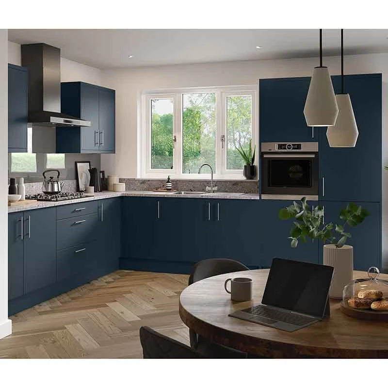 Kitchen Kit Rigid Slab 450mm Wall Cabinet - Ultra Matt - Indigo Blue - Pre-Assembled - RKKF1340 2 Kitchen Kit Rigid Slab 450mm Wall Cabinet - Ultra Matt - Indigo Blue - Pre-Assembled - RKKF1340 - Image 2