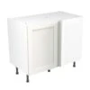 Kitchen Kit Rigid Shaker 1000mm Blind Corner Base Cabinet - Ultra Matt - White - Pre-Assembled - RKKH0509