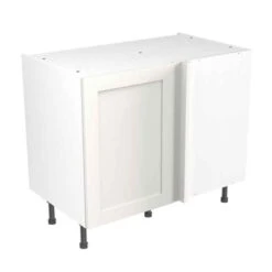 Kitchen Kit Rigid Shaker 1000mm Blind Corner Base Cabinet - Ultra Matt - White - Pre-Assembled - RKKH0509