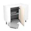 Kitchen Kit Rigid Shaker 1000mm Blind Corner Base Cabinet With Pull Out Left Cabinet - Ultra Matt - Cashmere - Pre-Assembled - RKKH0656