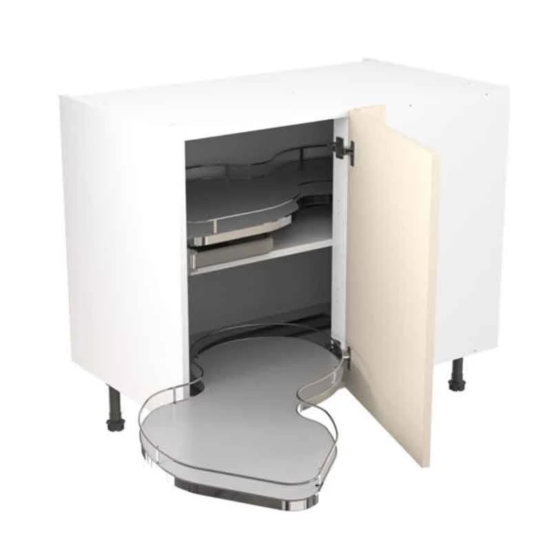 Kitchen Kit Rigid Shaker 1000mm Blind Corner Base Cabinet With Pull Out Left Cabinet - Ultra Matt - Cashmere - Pre-Assembled - RKKH0656 1 Kitchen Kit Rigid Shaker 1000mm Blind Corner Base Cabinet With Pull Out Left Cabinet - Ultra Matt - Cashmere - Pre-Assembled - RKKH0656