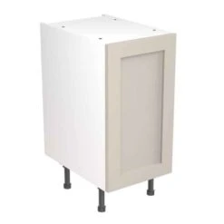 Kitchen Kit Rigid Shaker 400mm Base Cabinet - Ultra Matt - Light Grey - Pre-Assembled - RKKH0702