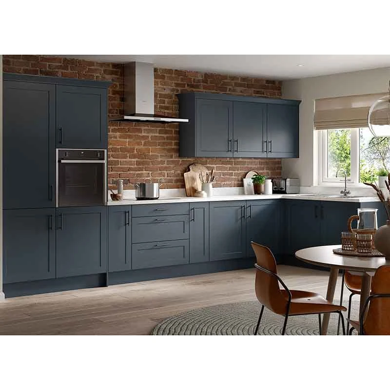 Kitchen Kit Rigid Shaker 1000mm Blind Corner Base Cabinet With Pull Out Left Cabinet - Ultra Matt - Indigo Blue - Pre-Assembled - RKKH1356 2 Kitchen Kit Rigid Shaker 1000mm Blind Corner Base Cabinet With Pull Out Left Cabinet - Ultra Matt - Indigo Blue - Pre-Assembled - RKKH1356 - Image 2