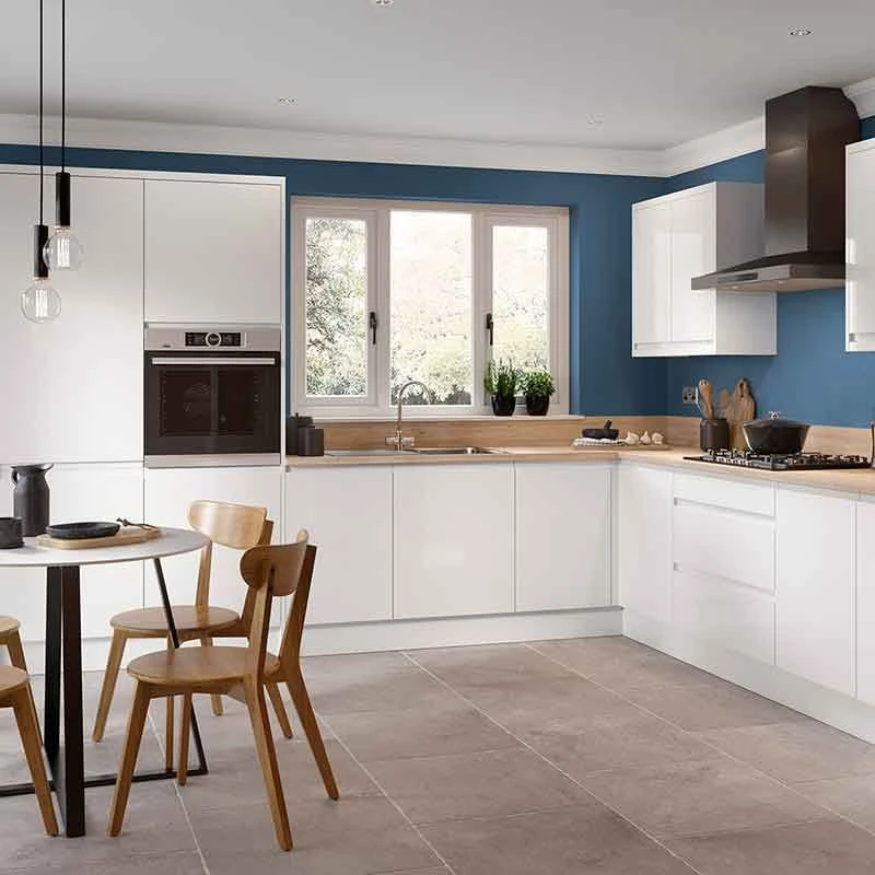 Kitchen Kit Rigid J-Pull 600mm Wall Cabinet - Super Gloss - White - Pre-Assembled - RKKJ0014 2 Kitchen Kit Rigid J-Pull 600mm Wall Cabinet - Super Gloss - White - Pre-Assembled - RKKJ0014 - Image 2