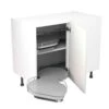 Kitchen Kit Rigid J-Pull 1000mm Blind Corner Base Cabinet With Pull Out Left Cabinet - Super Gloss - White - Pre-Assembled - RKKJ0056