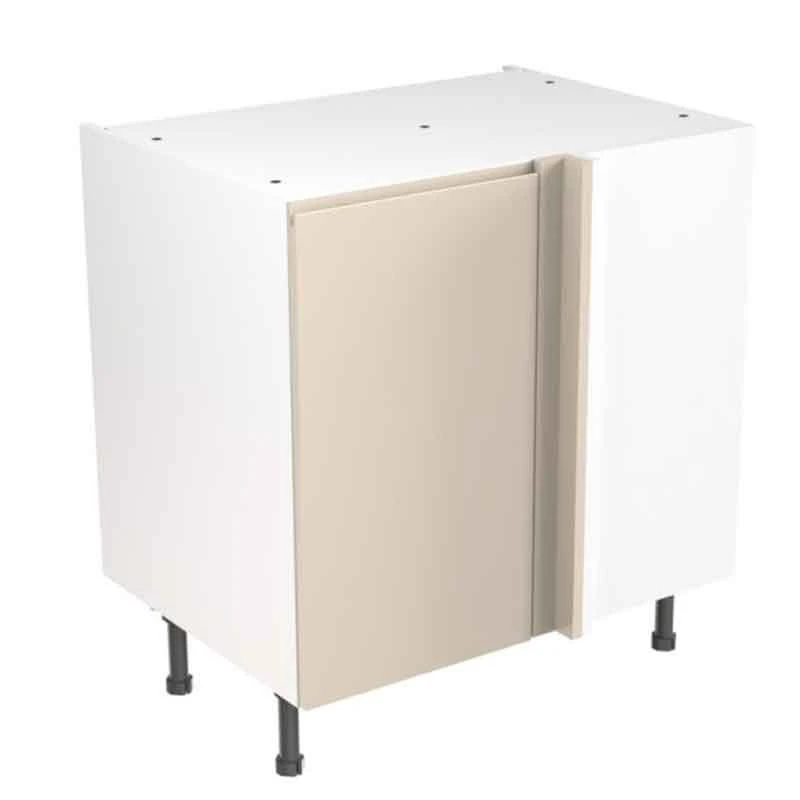 Kitchen Kit Rigid J-Pull 800mm Blind Corner Base Cabinet - Super Gloss - Cashmere - Pre-Assembled - RKKJ0137 1 Kitchen Kit Rigid J-Pull 800mm Blind Corner Base Cabinet - Super Gloss - Cashmere - Pre-Assembled - RKKJ0137