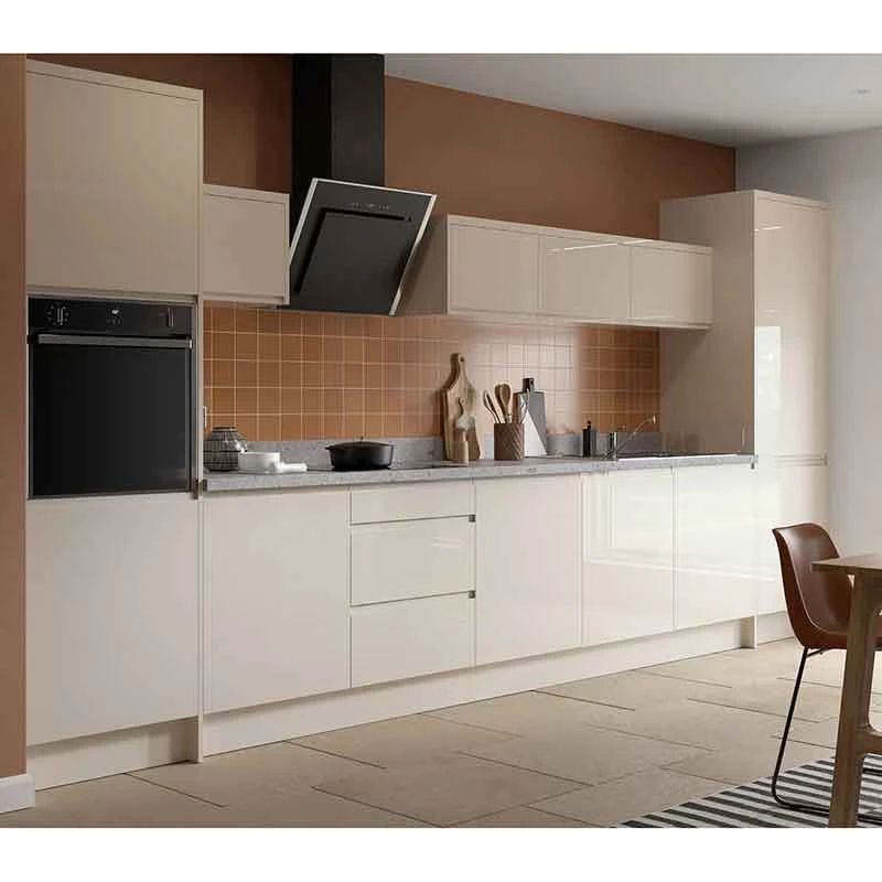 Kitchen Kit Rigid J-Pull 800mm Blind Corner Base Cabinet - Super Gloss - Cashmere - Pre-Assembled - RKKJ0137 2 Kitchen Kit Rigid J-Pull 800mm Blind Corner Base Cabinet - Super Gloss - Cashmere - Pre-Assembled - RKKJ0137 - Image 2