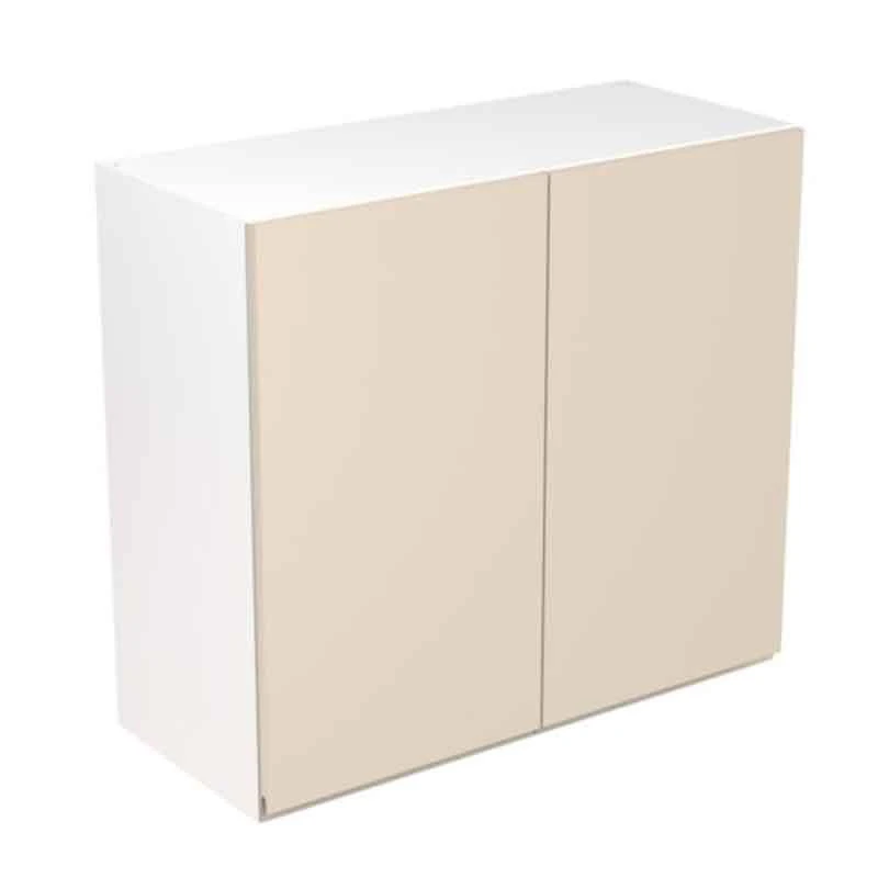 Kitchen Kit Rigid J-Pull 800mm Wall Cabinet - Super Gloss - Cashmere - Pre-Assembled - RKKJ0138 1 Kitchen Kit Rigid J-Pull 800mm Wall Cabinet - Super Gloss - Cashmere - Pre-Assembled - RKKJ0138