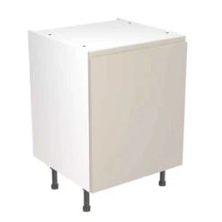 Kitchen Kit Rigid J-Pull 600mm Base Cabinet - Super Gloss - Light Grey - Pre-Assembled - RKKJ0204