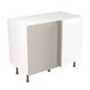Kitchen Kit Rigid J-Pull 1000mm Blind Corner Base Cabinet - Super Gloss - Light Grey - Pre-Assembled - RKKJ0209