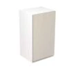 Kitchen Kit Rigid J-Pull 400mm Wall Cabinet - Super Gloss - Light Grey - Pre-Assembled - RKKJ0212