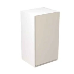 Kitchen Kit Rigid J-Pull 400mm Wall Cabinet - Super Gloss - Light Grey - Pre-Assembled - RKKJ0212