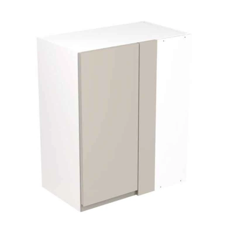 Kitchen Kit Rigid J-Pull 600mm Blind Corner Wall Cabinet - Super Gloss - Light Grey - Pre-Assembled - RKKJ0216 1 Kitchen Kit Rigid J-Pull 600mm Blind Corner Wall Cabinet - Super Gloss - Light Grey - Pre-Assembled - RKKJ0216