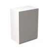Kitchen Kit Rigid J-Pull 500mm Wall Cabinet - Super Gloss - Dust Grey - Pre-Assembled - RKKJ0313