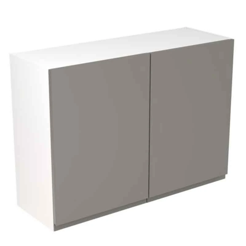 Kitchen Kit Rigid J-Pull 1000mm Wall Cabinet - Super Gloss - Dust Grey - Pre-Assembled - RKKJ0315 1 Kitchen Kit Rigid J-Pull 1000mm Wall Cabinet - Super Gloss - Dust Grey - Pre-Assembled - RKKJ0315