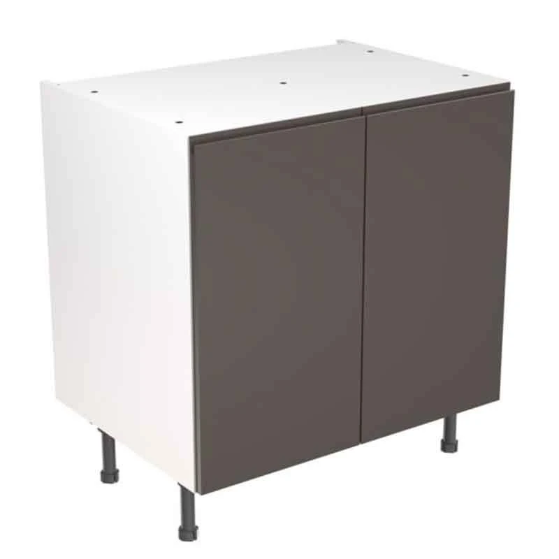 Kitchen Kit Rigid J-Pull 800mm Base Cabinet - Super Gloss - Graphite - Pre-Assembled - RKKJ0436 1 Kitchen Kit Rigid J-Pull 800mm Base Cabinet - Super Gloss - Graphite - Pre-Assembled - RKKJ0436