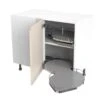 Kitchen Kit Rigid J-Pull 1000mm Blind Corner Base Cabinet With Pull Out Right Cabinet - Ultra Matt - Cashmere - Pre-Assembled - RKKJ0655