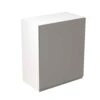 Kitchen Kit Rigid J-Pull 600mm Wall Cabinet - Ultra Matt - Dust Grey - Pre-Assembled - RKKJ0814