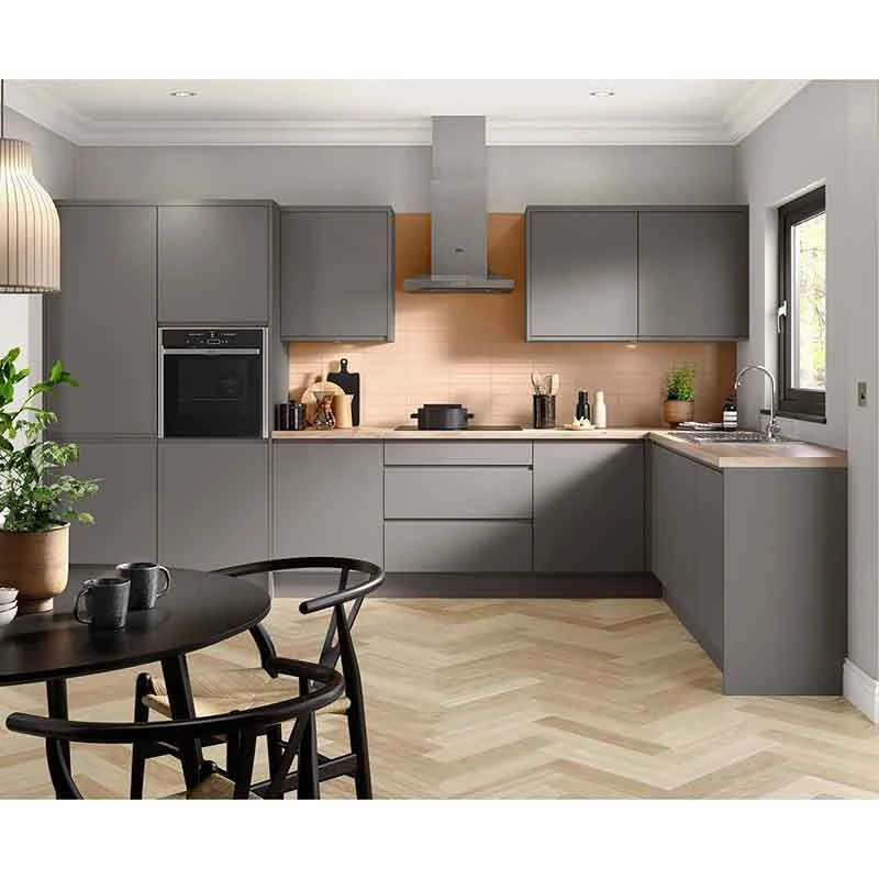 Kitchen Kit Rigid J-Pull 600mm Wall Cabinet - Ultra Matt - Dust Grey - Pre-Assembled - RKKJ0814 2 Kitchen Kit Rigid J-Pull 600mm Wall Cabinet - Ultra Matt - Dust Grey - Pre-Assembled - RKKJ0814 - Image 2